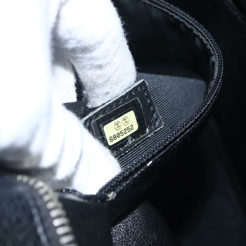 【日本直送】香奈兒 (CHANEL) Matelasse Reprint 托特包,魚子醬紋皮革,黑色,銀色雙C標誌,正品 am10812SAM-22