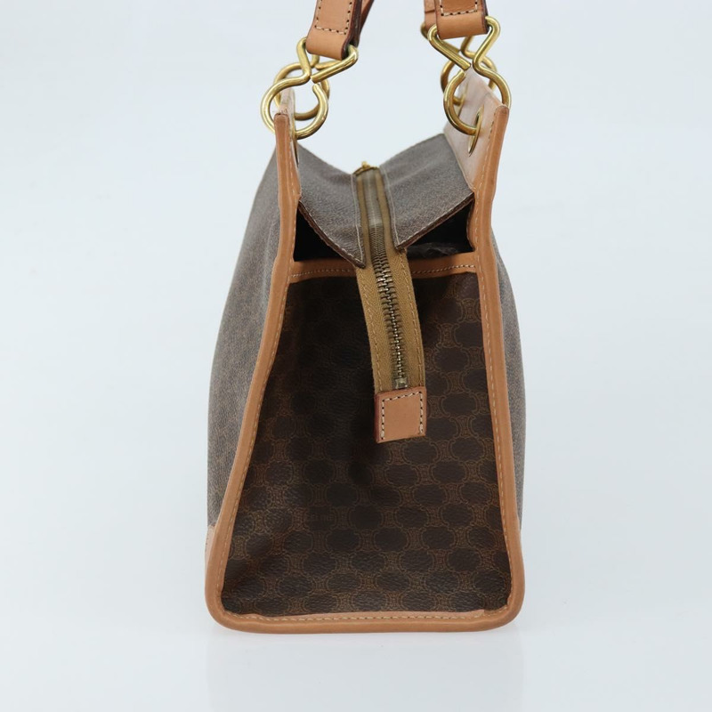 【日本直送】CELINE Macadam帆布手提包 PVC皮革 棕色金色 正品 am10820V-4