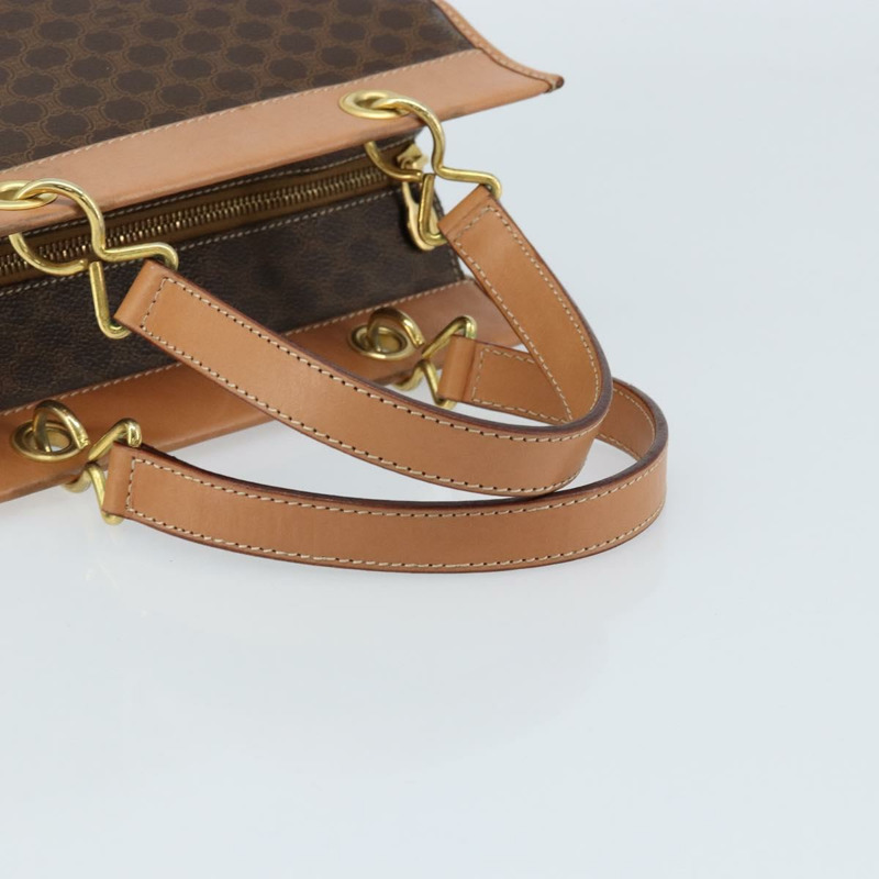 【日本直送】CELINE Macadam帆布手提包 PVC皮革 棕色金色 正品 am10820V-6