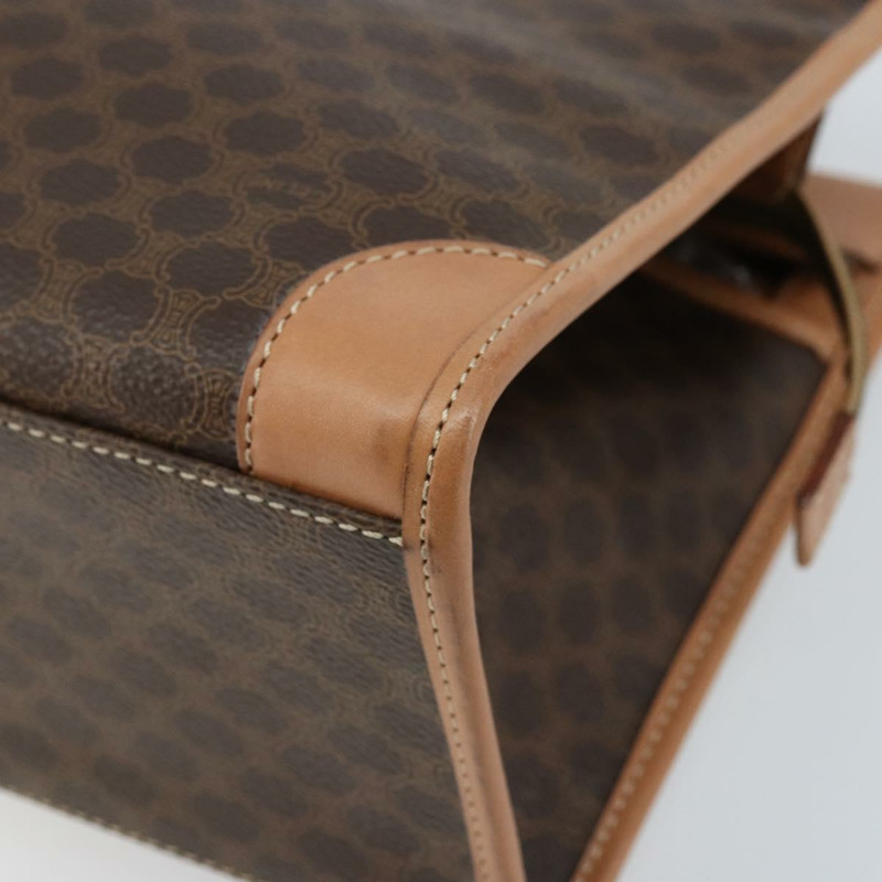 【日本直送】CELINE Macadam帆布手提包 PVC皮革 棕色金色 正品 am10820V-9