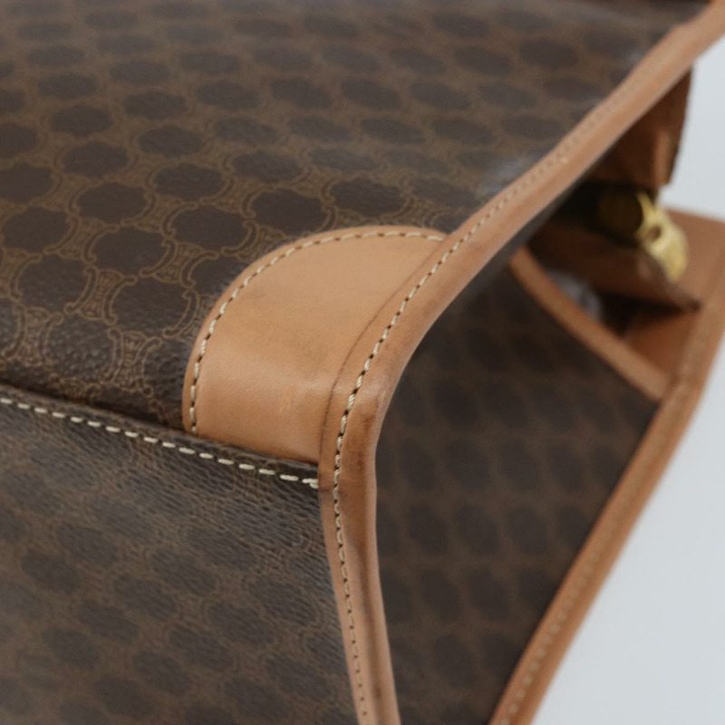 【日本直送】CELINE Macadam帆布手提包 PVC皮革 棕色金色 正品 am10820V-11