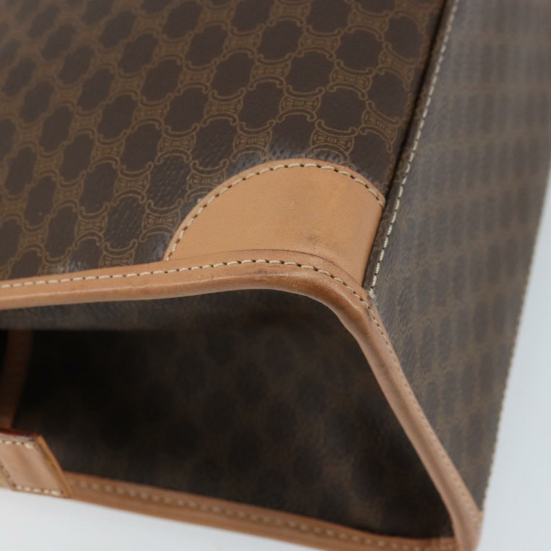 【日本直送】CELINE Macadam帆布手提包 PVC皮革 棕色金色 正品 am10820V-12