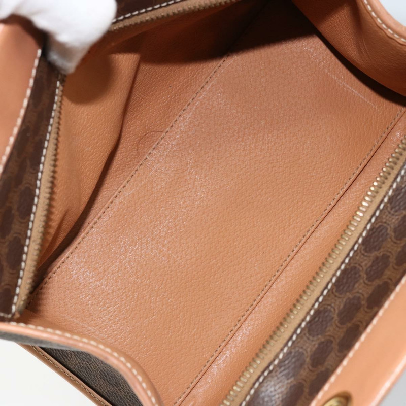 【日本直送】CELINE Macadam帆布手提包 PVC皮革 棕色金色 正品 am10820V-15