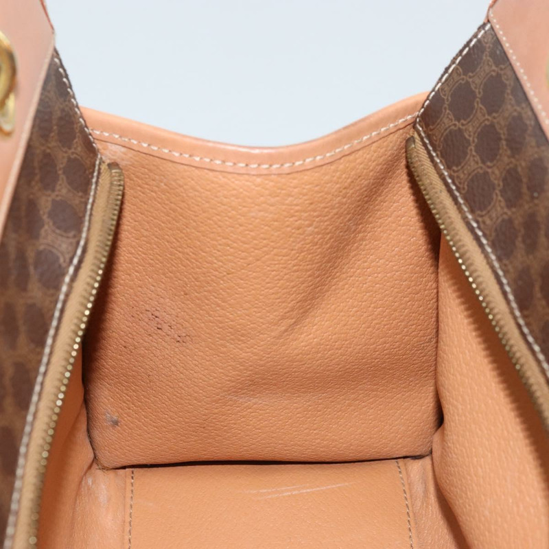 【日本直送】CELINE Macadam帆布手提包 PVC皮革 棕色金色 正品 am10820V-17