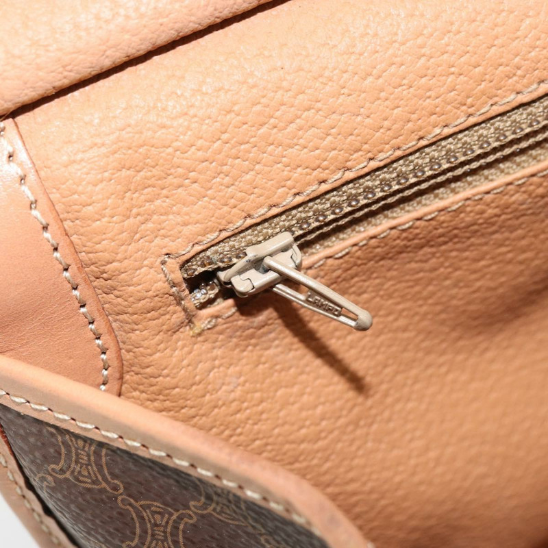 【日本直送】CELINE Macadam帆布手提包 PVC皮革 棕色金色 正品 am10820V-18