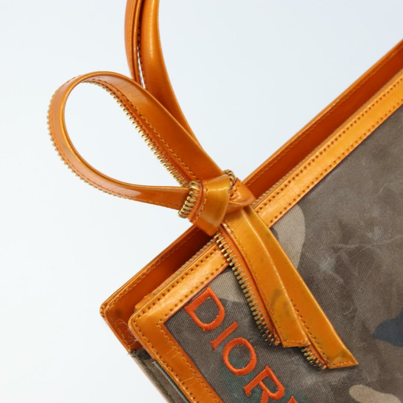 【日本直送】Christian Dior 手提包 帆布 綠色 金色 正品 170666V-14