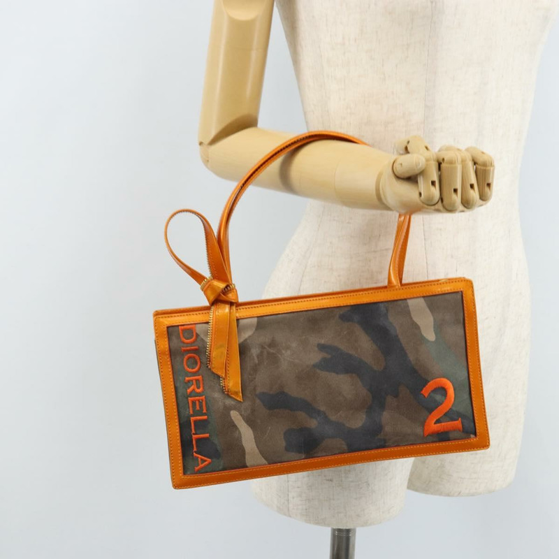 【日本直送】Christian Dior 手提包 帆布 綠色 金色 正品 170666V-22