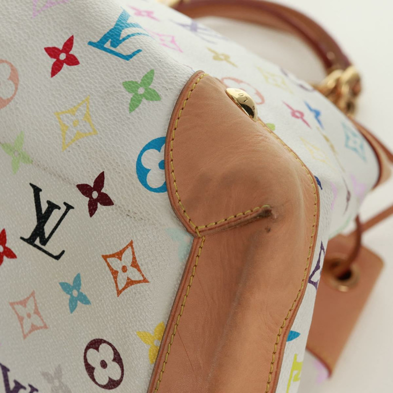 【日本直送】路易威登 Monogram Multicolor Ursula 手提包 白色 M40123 LV 正品 166892V-13