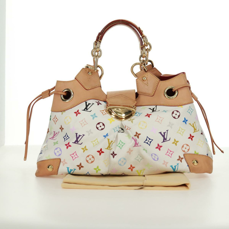 【日本直送】路易威登 Monogram Multicolor Ursula 手提包 白色 M40123 LV 正品 166892V-26