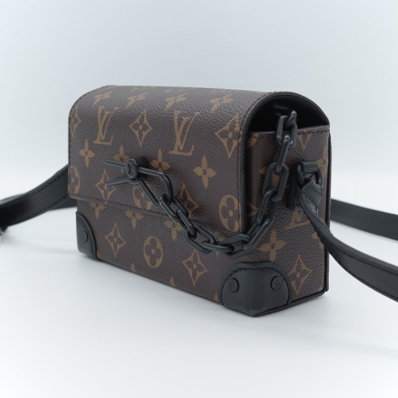 Louis Vuitton 路易威登 Steamer 經典老花 帆布 翻蓋斜背包-4