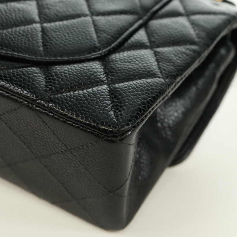 【日本直送】香奈兒雙蓋雙鏈絎縫23包，魚子醬皮，CC標誌，正品SK011SM-12