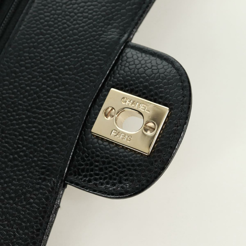 【日本直送】香奈兒雙蓋雙鏈絎縫23包，魚子醬皮，CC標誌，正品SK011SM-15