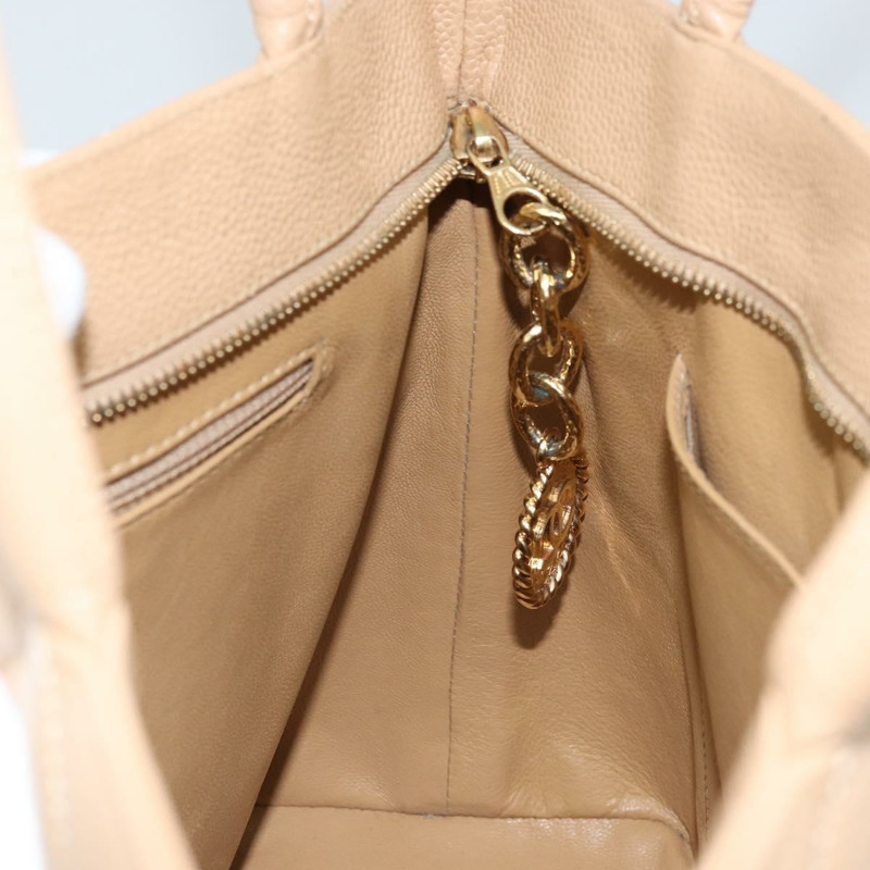 【日本直送】香奈兒 (CHANEL) Matelasse Reprint 托特包，魚子醬紋理，米色，金色 CC 標誌，正品編號 166898SAV-16