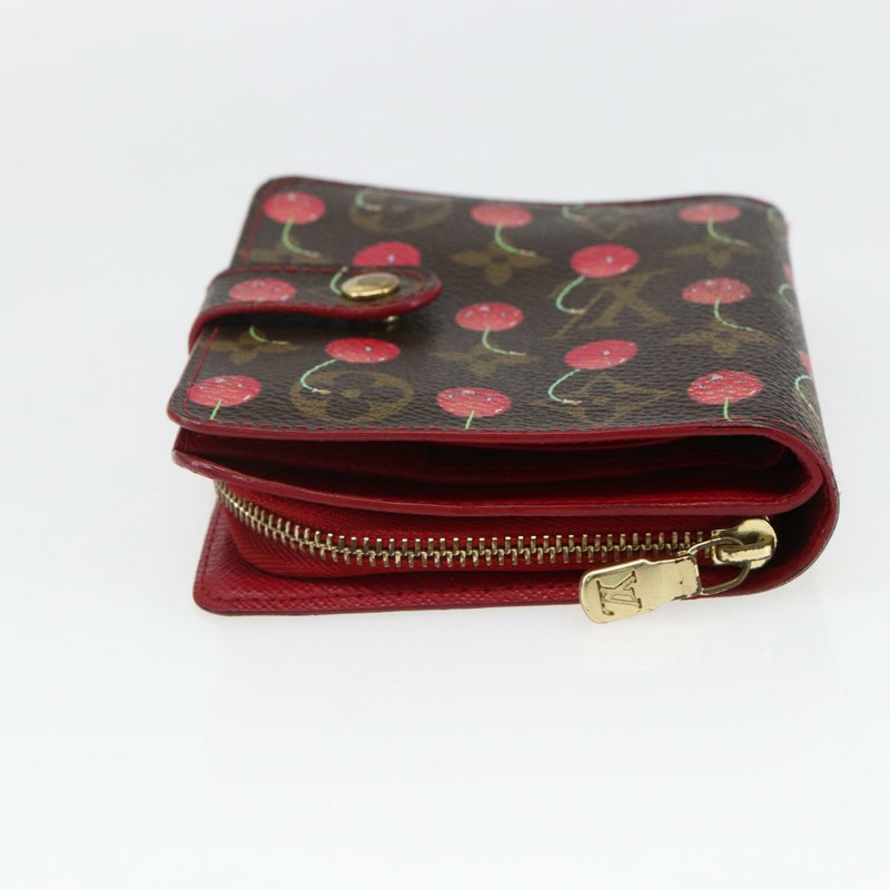 【日本直送】路易威登 Monogram Cherry Compact 拉鍊雙折錢包 M95005 LV Auth 173270V-5