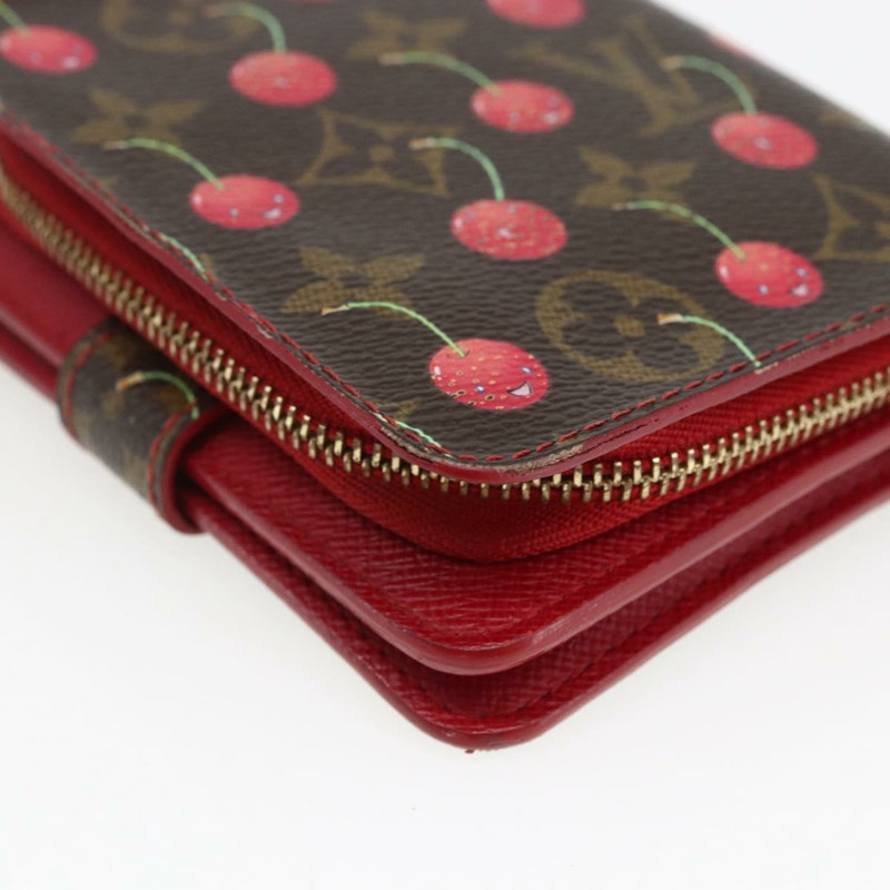 【日本直送】路易威登 Monogram Cherry Compact 拉鍊雙折錢包 M95005 LV Auth 173270V-10
