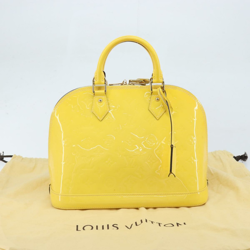 【日本直送】路易威登 Monogram Vernis Alma PM 手提包 Citrin M90101 LV Auth 173176V-23