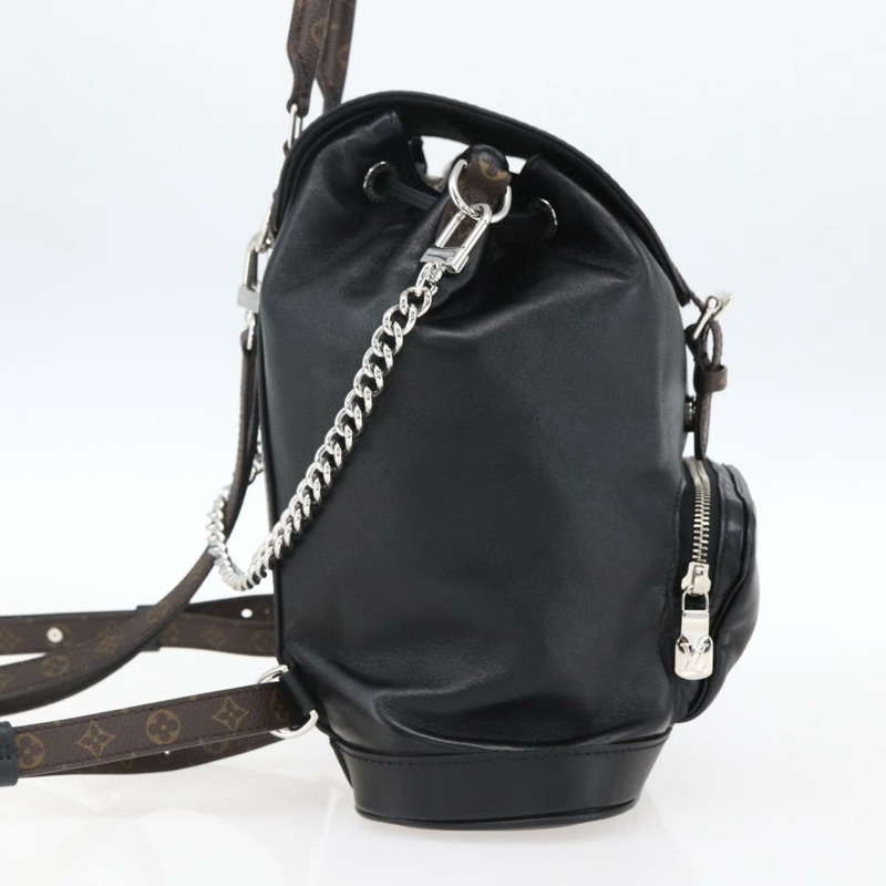 【日本直送】路易威登 Monogram Montsouris Vibe PM 雙肩包 黑色 M12587 LV 正品 161743SM-3