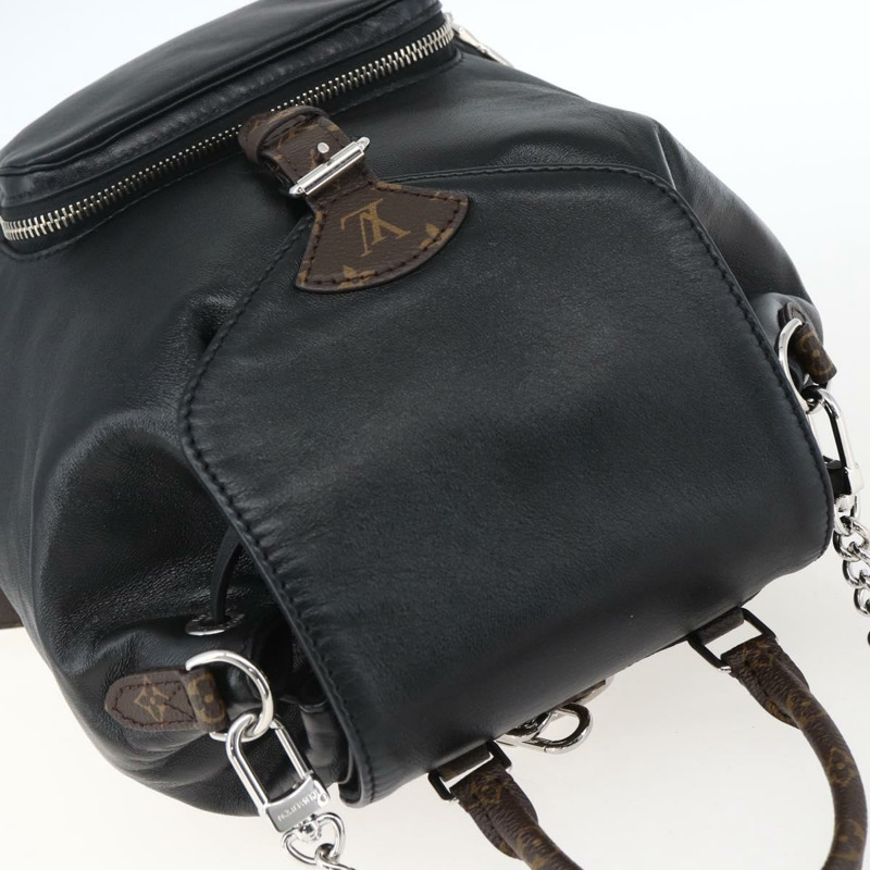 【日本直送】路易威登 Monogram Montsouris Vibe PM 雙肩包 黑色 M12587 LV 正品 161743SM-5