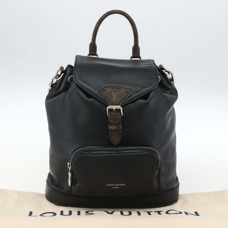 【日本直送】路易威登 Monogram Montsouris Vibe PM 雙肩包 黑色 M12587 LV 正品 161743SM-31