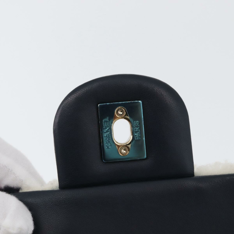 【日本直送】香奈兒 (CHANEL) 絎縫鏈條單背包 Mouton 黑色粉紅色 CC 正品 171163SAM-20