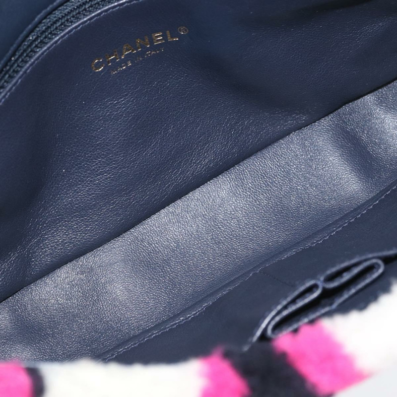 【日本直送】香奈兒 (CHANEL) 絎縫鏈條單背包 Mouton 黑色粉紅色 CC 正品 171163SAM-22