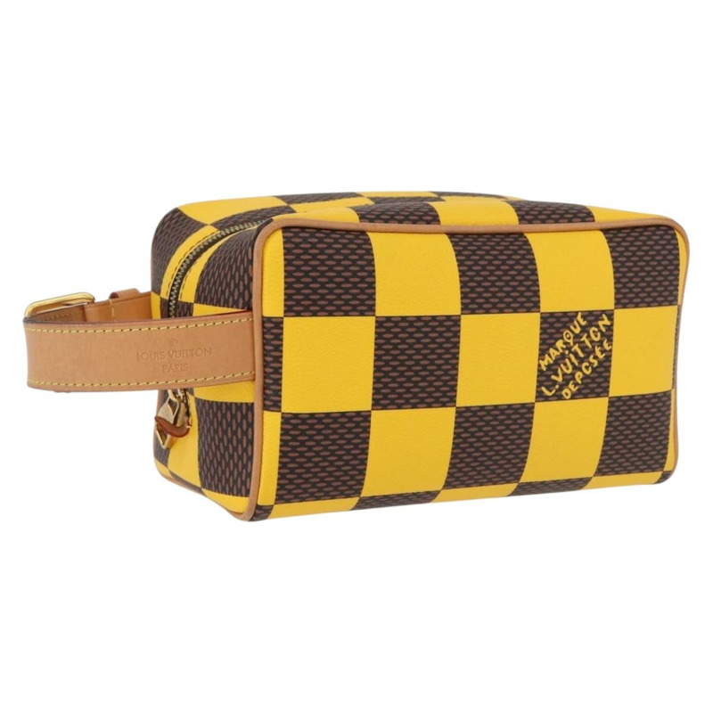 【日本直送】路易威登 Damier Locker Top Kit 化妝包 黃 N40567 LV Auth 170856M-0