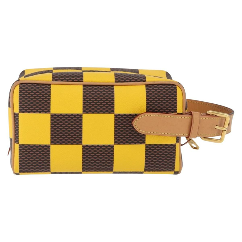 【日本直送】路易威登 Damier Locker Top Kit 化妝包 黃 N40567 LV Auth 170856M-2