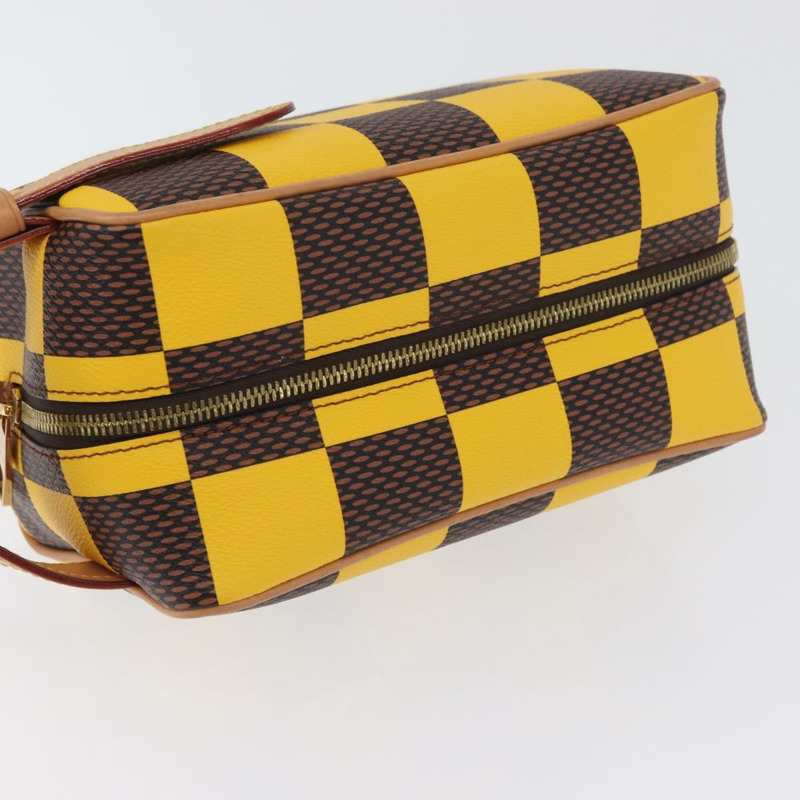 【日本直送】路易威登 Damier Locker Top Kit 化妝包 黃 N40567 LV Auth 170856M-5