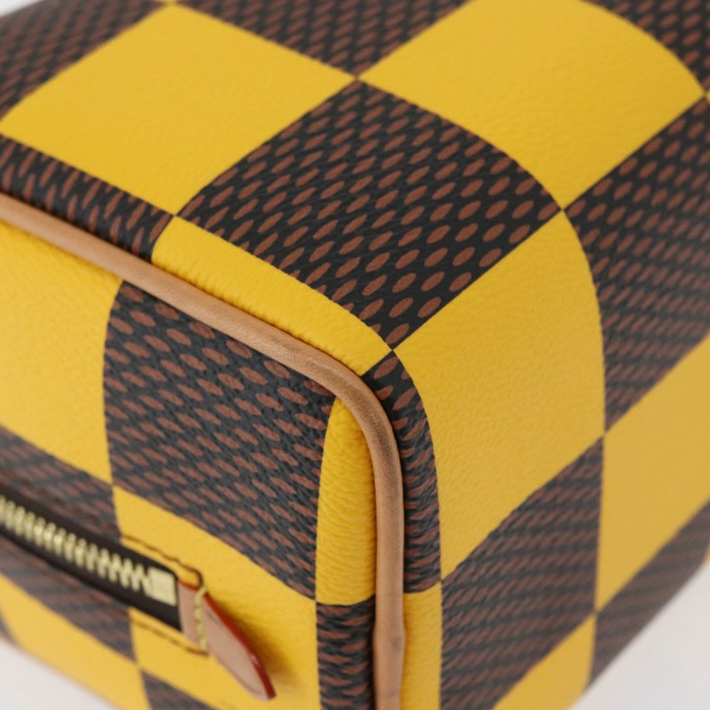 【日本直送】路易威登 Damier Locker Top Kit 化妝包 黃 N40567 LV Auth 170856M-10