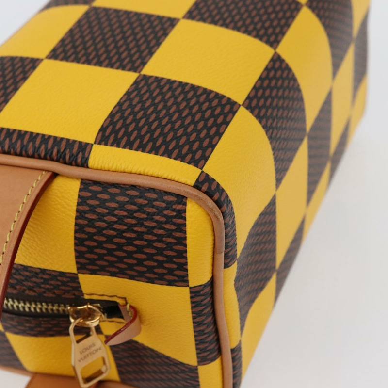 【日本直送】路易威登 Damier Locker Top Kit 化妝包 黃 N40567 LV Auth 170856M-12