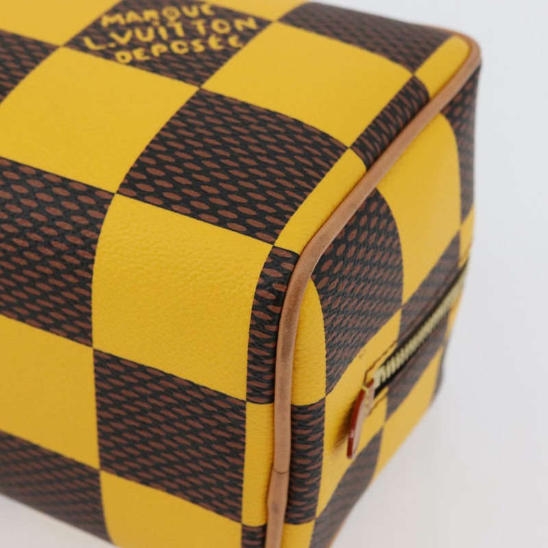 【日本直送】路易威登 Damier Locker Top Kit 化妝包 黃 N40567 LV Auth 170856M-13