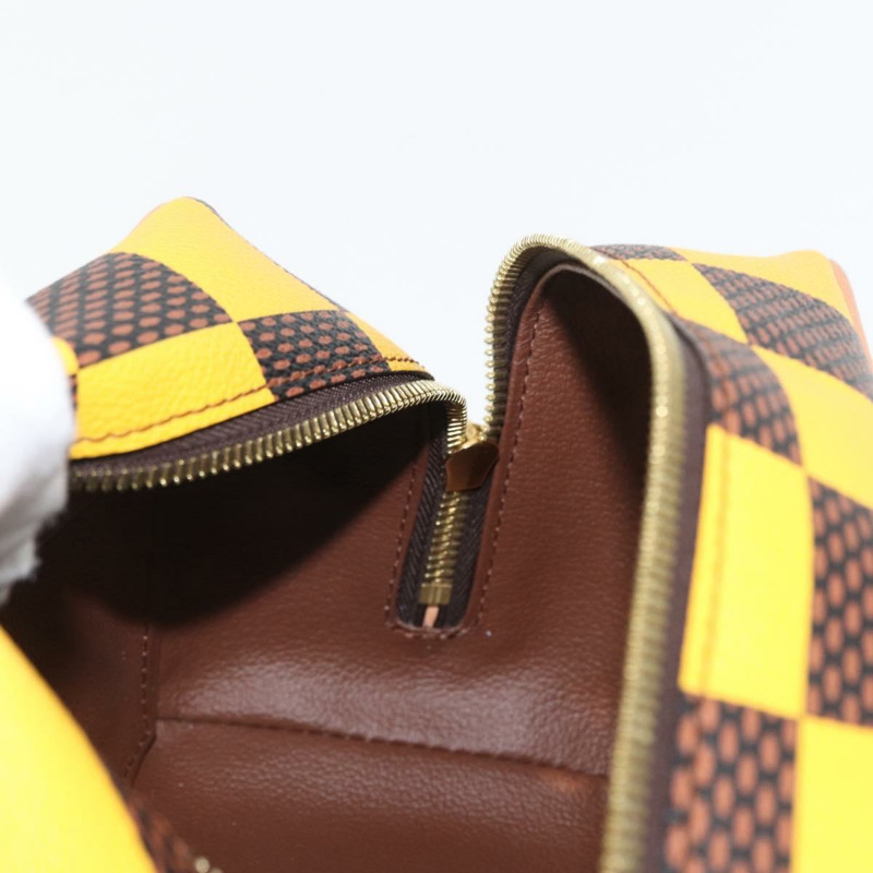 【日本直送】路易威登 Damier Locker Top Kit 化妝包 黃 N40567 LV Auth 170856M-19