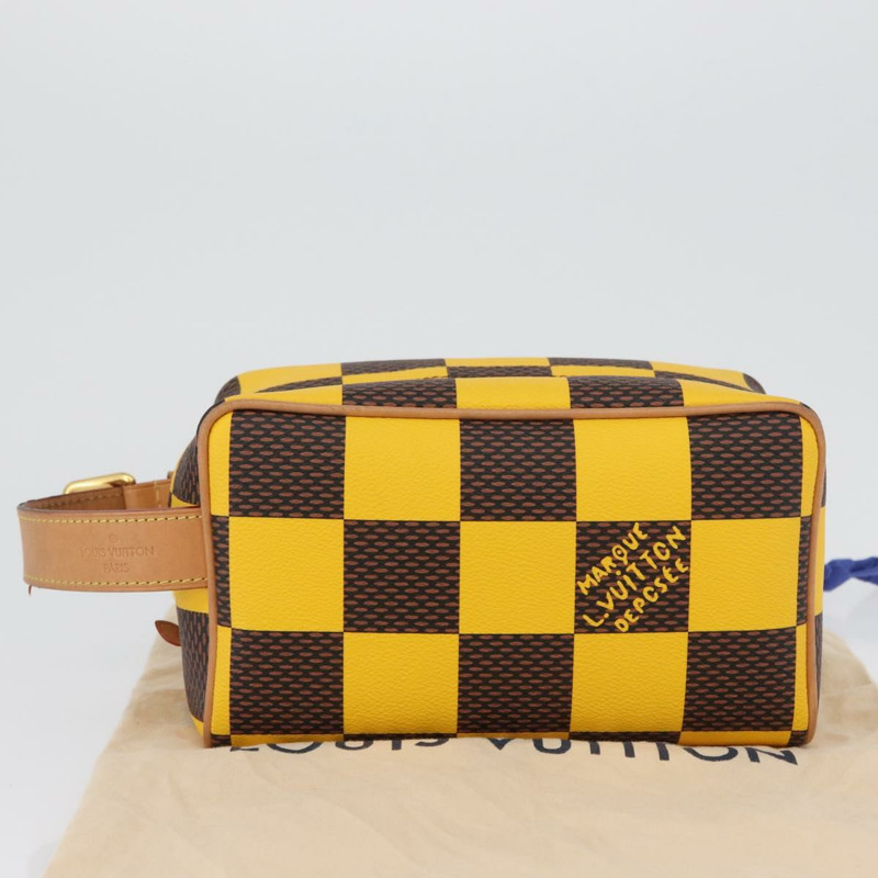 【日本直送】路易威登 Damier Locker Top Kit 化妝包 黃 N40567 LV Auth 170856M-23