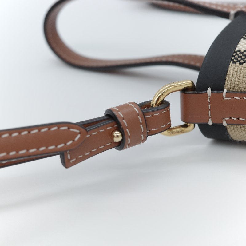 Burberry 巴寶莉 經典格紋 London 典藏米色 帆布 迷你 托特包 手提包 肩背包-9