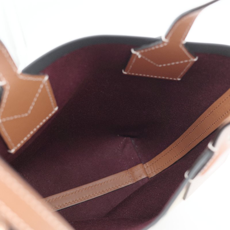 Burberry 巴寶莉 經典格紋 London 典藏米色 帆布 迷你 托特包 手提包 肩背包-11