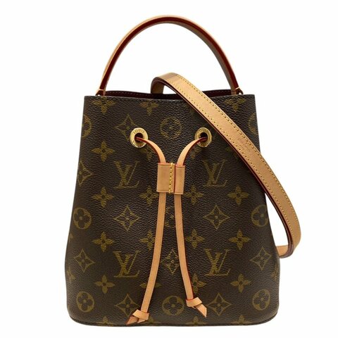 LOUIS VUITTON 路易威登 M46581 NEONOE 兩用水桶包 PVC帆布 老花 棕色 金釦