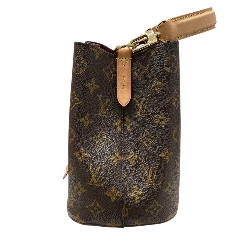 LOUIS VUITTON 路易威登 M46581 NEONOE 兩用水桶包 PVC帆布 老花 棕色 金釦-4