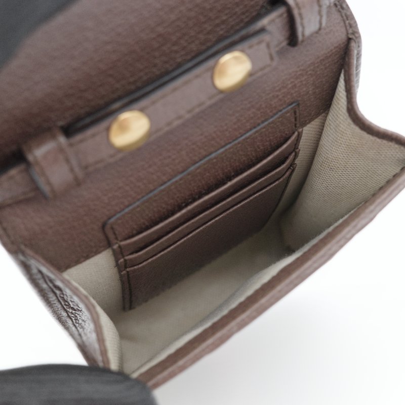 Gucci 古馳 Ophidia GG 經典棕色 帆布 直式翻蓋手機包-9