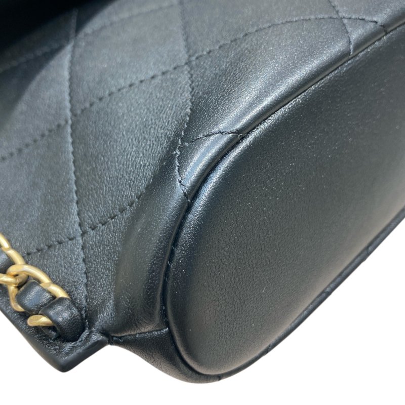 CHANEL 香奈兒 AS2542 CHAIN SHOULDER BAG 鏈條單肩包 小羊皮 黑色 金釦-7