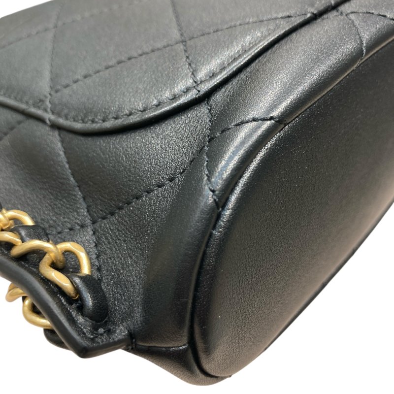 CHANEL 香奈兒 AS2542 CHAIN SHOULDER BAG 鏈條單肩包 小羊皮 黑色 金釦-9