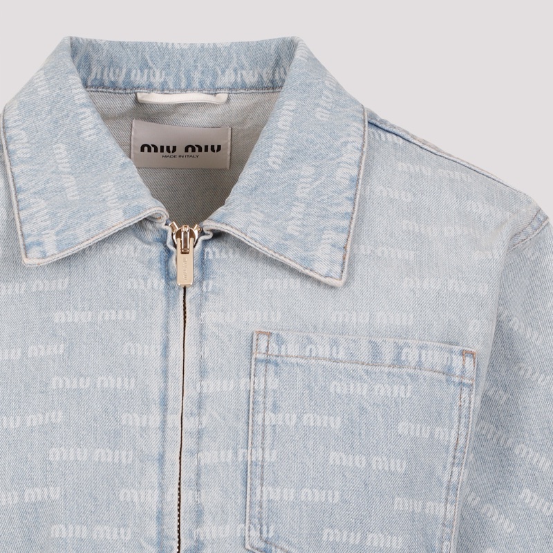 Miu Miu 女士 拉鍊牛仔外套IT-38 IT-40碼-2