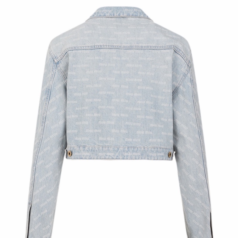 Miu Miu 女士 拉鍊牛仔外套IT-38 IT-40碼-4