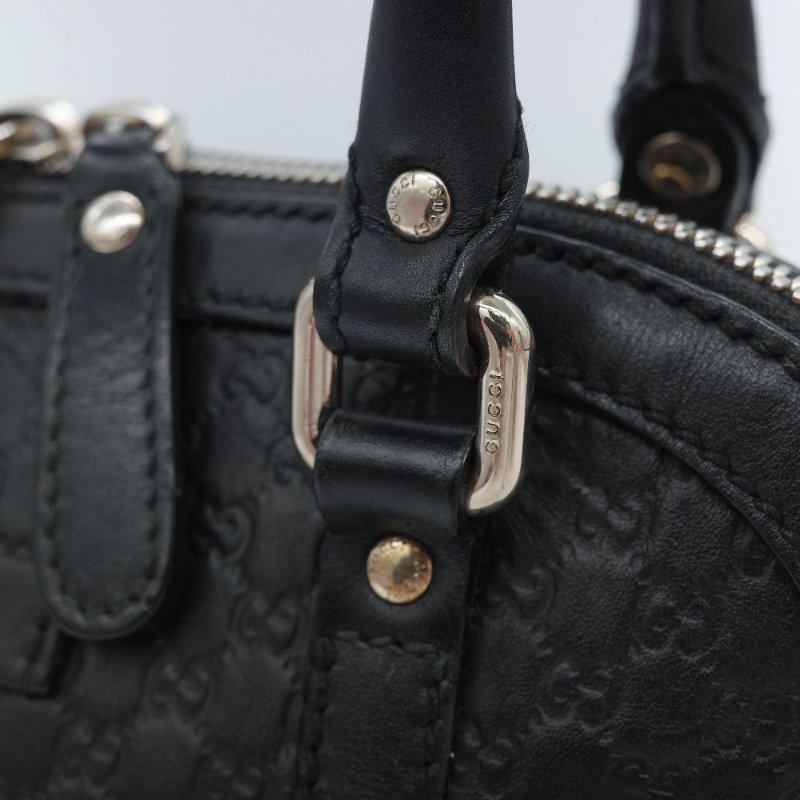 Gucci 古馳 Micro guccissima 黑色 壓紋皮革 迷你手提包 肩背包 貝殼包-8