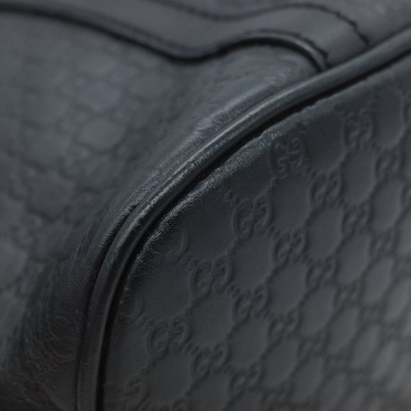 Gucci 古馳 Micro guccissima 黑色 壓紋皮革 迷你手提包 肩背包 貝殼包-10