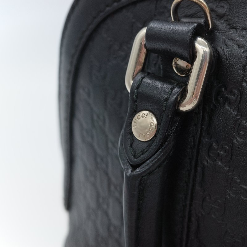 Gucci 古馳 Micro guccissima 黑色 壓紋皮革 迷你手提包 肩背包 貝殼包-11