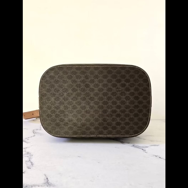 【LA LUNE】絕版古董包 Celine老花中古水桶包 單肩包 皮革包 斜背復古二手-4