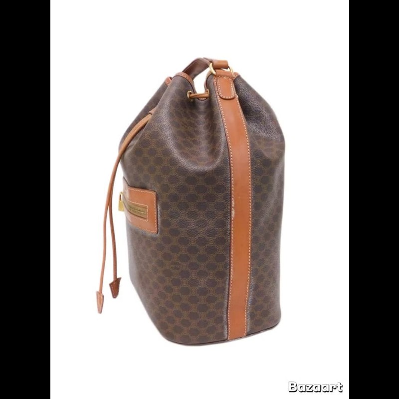 【LA LUNE】絕版古董包 Celine老花中古水桶包 單肩包 皮革包 斜背復古二手-5