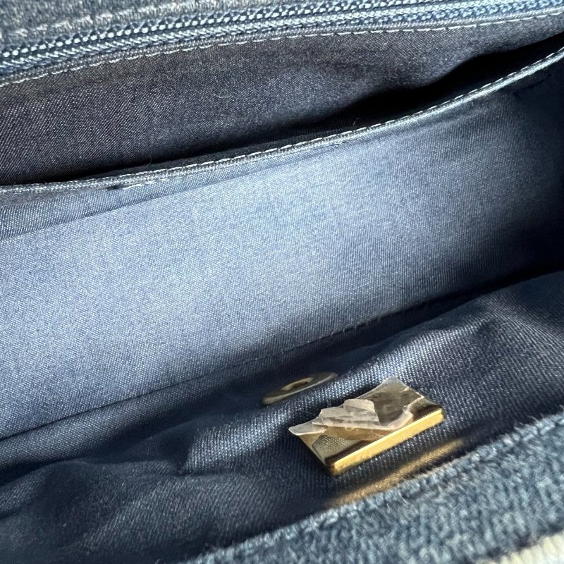 CHANEL CF20牛仔單寧金球側肩包-7