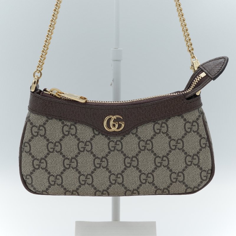 Gucci 古馳 Ophidia GG Supreme 經典棕色 帆布 迷你半月包 腋下包-1