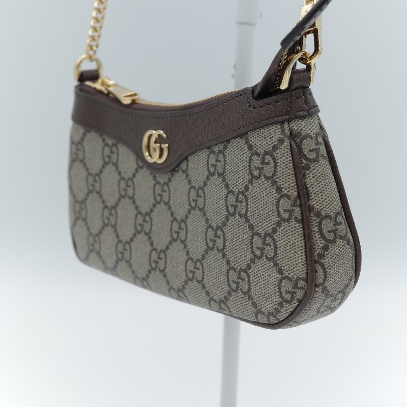 Gucci 古馳 Ophidia GG Supreme 經典棕色 帆布 迷你半月包 腋下包-3